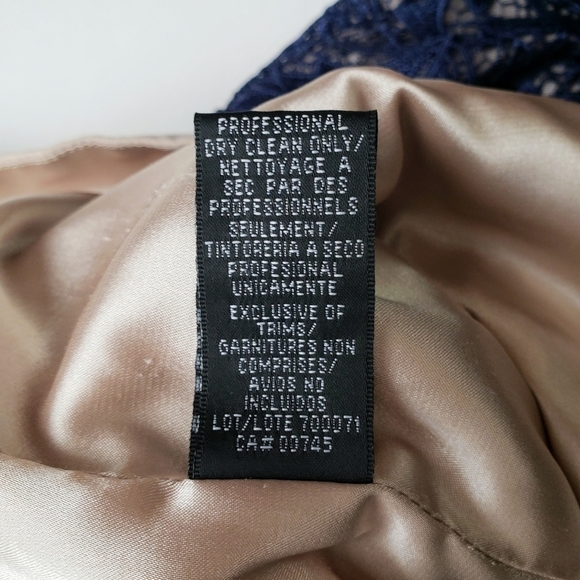 ML Monique Lhuillier Lace Long Sleeve Ruffled Mini Cocktail Sheath Dress Size 2 - Picture 10 of 10